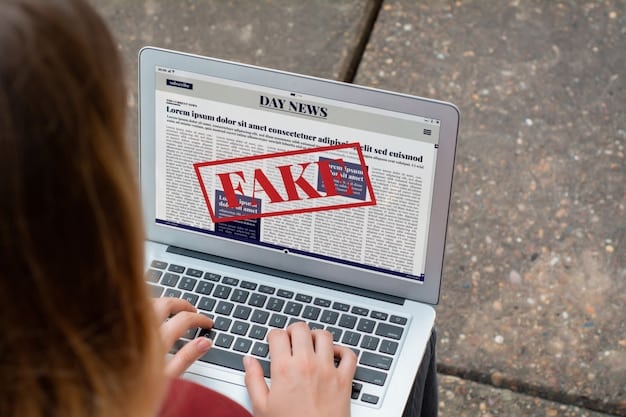 A close-up shot of a news headline reading 