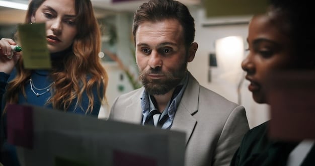 An image portraying a group of concerned investors watching stock prices plummet on a screen, reflecting market anxiety following allegations against a major retailer.