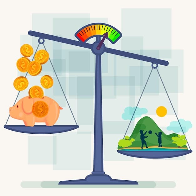 A graphic illustration showing a scale with debt on one side outweighing economic growth and stability on the other, symbolizing the potential negative impact of high national debt.