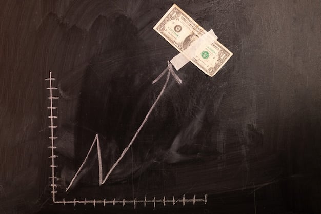 A rising graph line representing interest rates overlaid on a background of dollar bills. The image conveys the concept of escalating interest costs and their impact on personal finances.