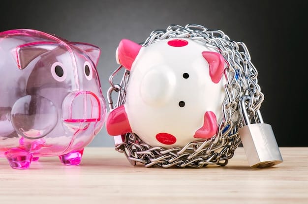 A piggy bank with coins and paper money around it, symbolizing savings and financial security for emergencies.