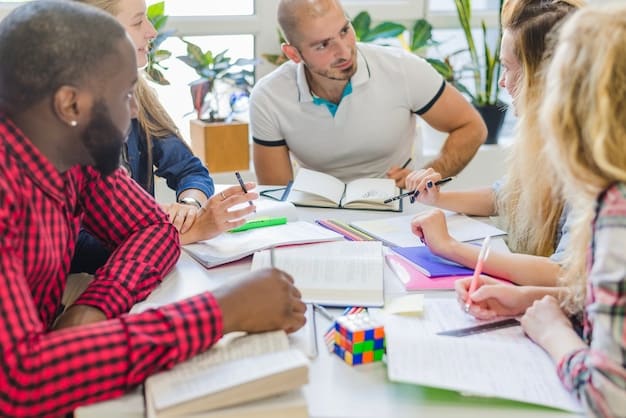 A person attending a professional development workshop, actively participating in a group activity. The scene should convey engagement, learning, and collaborative growth.