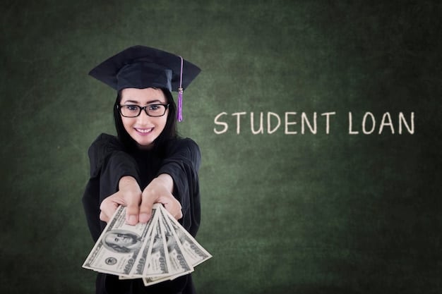 A split image showing different types of student loans: Federal student loans on one side and private student loans on the other.