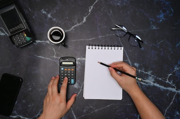 A close-up shot of a hand using a calculator and a pen resting on a tax form, symbolizing the calculations and paperwork involved in self-employment taxes.