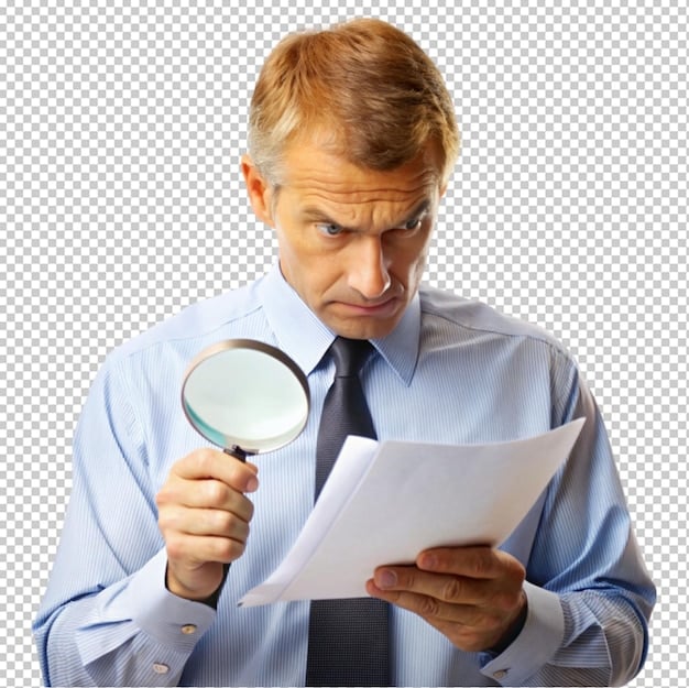 An image depicting a person carefully reviewing documents with a magnifying glass, emphasizing the importance of thoroughly understanding the details of an overpayment notice from the Social Security Administration.