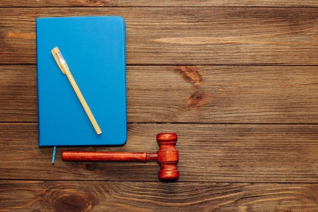 A gavel resting on a copy of the Social Security Act, symbolizing the legal aspect of appealing a disability denial.