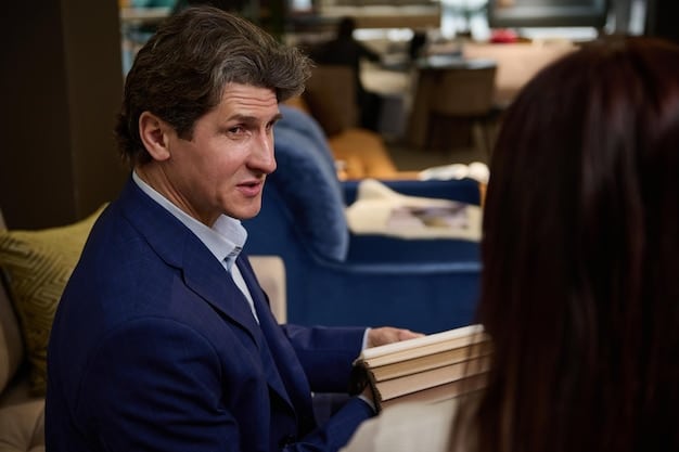 A person confidently testifying in front of an administrative law judge, showcasing the importance of a strong presentation during the hearing.