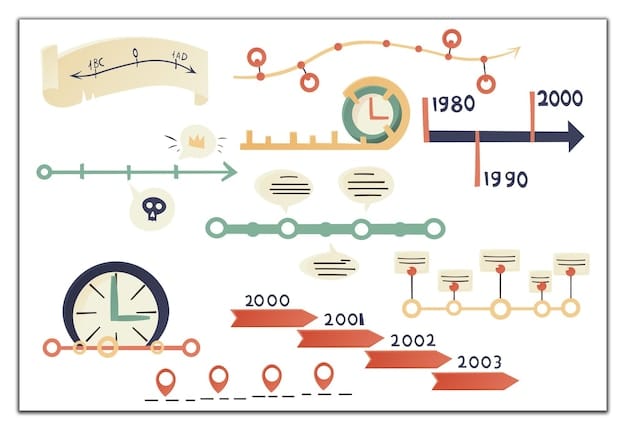 A timeline graphic illustrating the historical COLA rates from the past few decades. The graphic highlights significant peaks and valleys, visually representing the impact of economic events on Social Security adjustments
