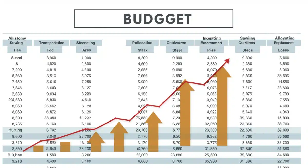 Detailed budget spreadsheet for personal finance management