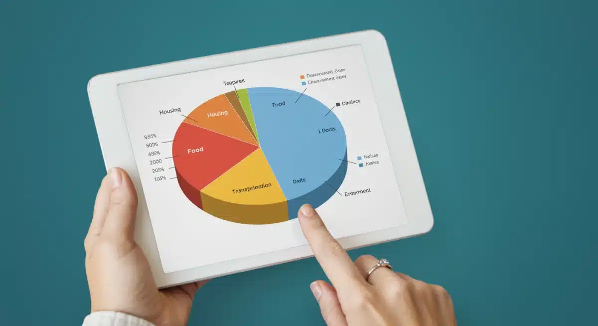 Pie chart illustrating expense categories and potential savings