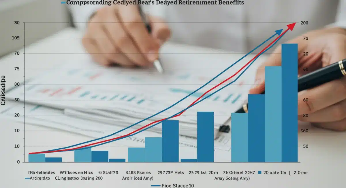 Graph showing the increase in Social Security benefits by delaying claiming age.