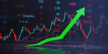 Stable financial portfolio against volatile market backdrop, representing low-risk investment strategies in 2025.