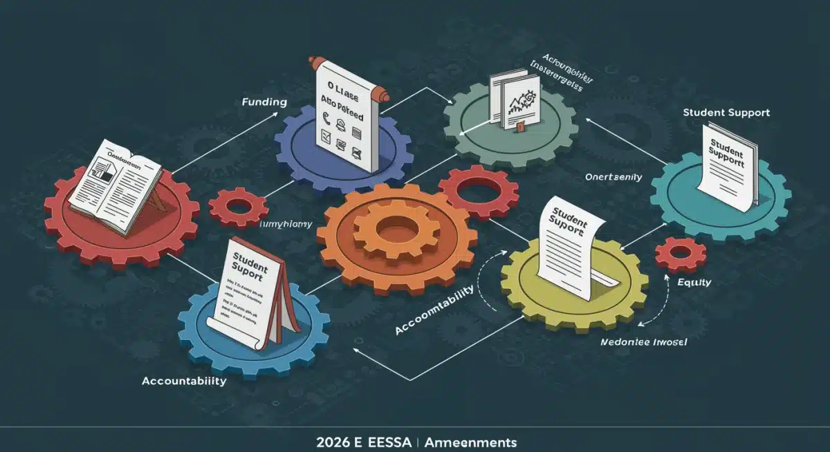 Infographic depicting the interconnected components and policy areas affected by the 2026 ESSA amendments.