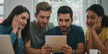 Students reviewing documents for 2026 federal loan forgiveness programs