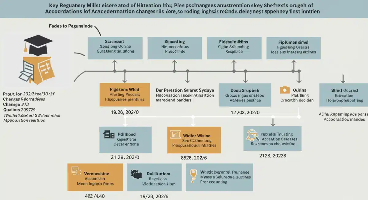 Timeline of regulatory milestones for higher education accreditation changes 2026