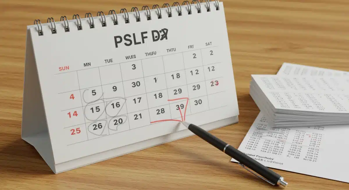 Calendar marking 120 PSLF qualifying payments
