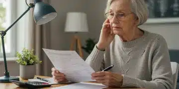 Elderly person reviewing Social Security documents to prevent overpayments