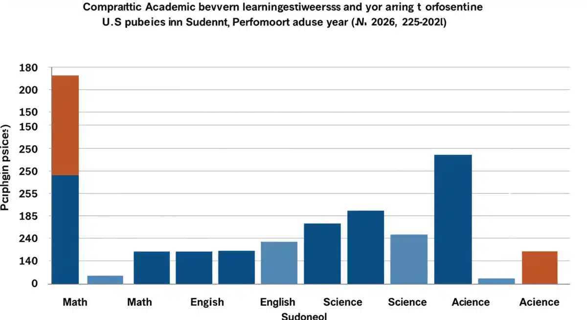 Bar chart comparing academic performance of online and in-person students