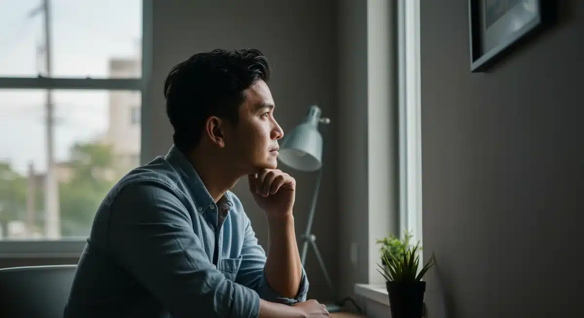 Individual contemplating future financial security and survivor benefits