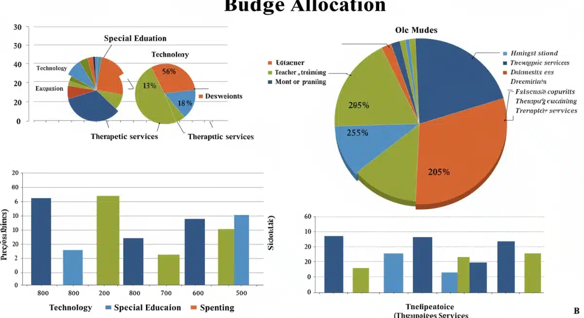 Infographic showing the allocation of increased federal special education grants across various support categories.
