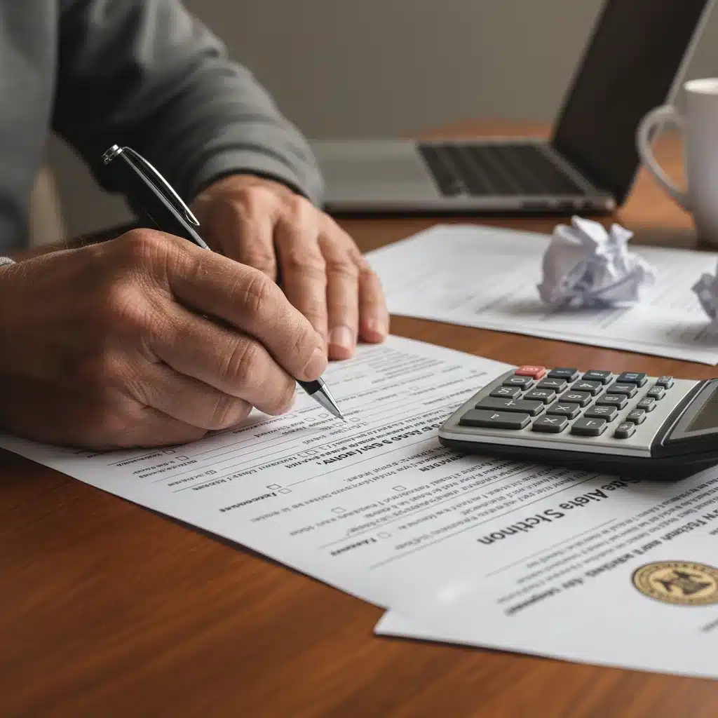 Hands filling out a Social Security application form.